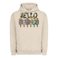 Pigment French Oak name vibrant summer greeting with popsicles Urban Hoodie - CowhideDigitalArt