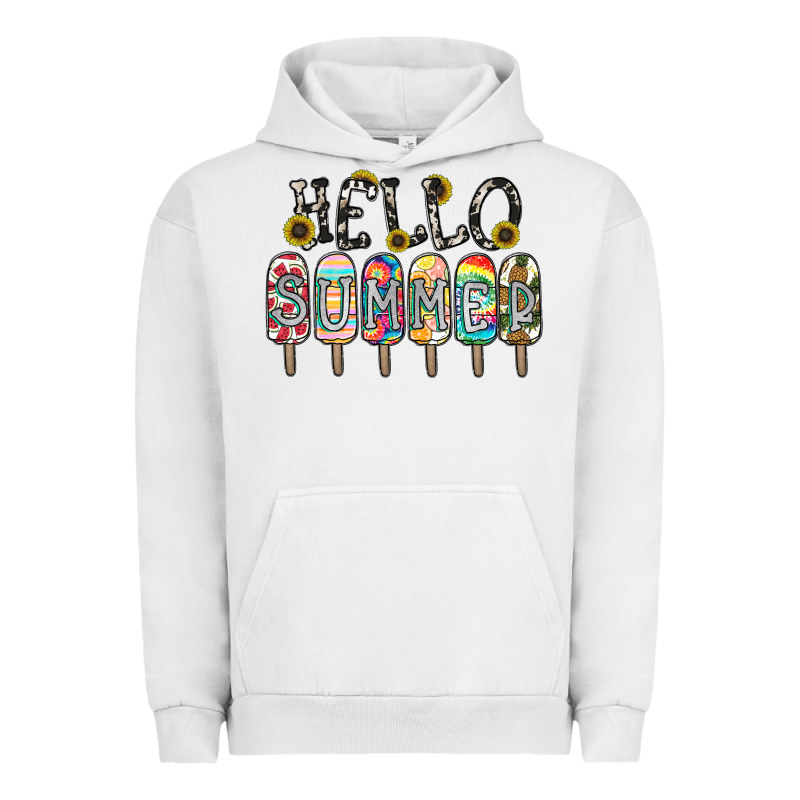 Name Vibrant Summer Greeting With Popsicles Urban Hoodie by CowhideDigitalArt | Teevron