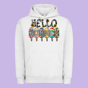 Name Vibrant Summer Greeting With Popsicles Urban Hoodie Designed By Cowhidedigitalart