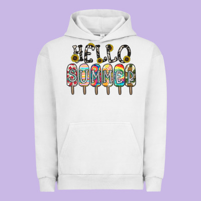 Name Vibrant Summer Greeting With Popsicles Urban Hoodie Designed By Cowhidedigitalart