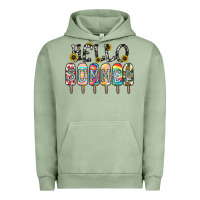 Pigment Oil Green name vibrant summer greeting with popsicles Urban Hoodie - CowhideDigitalArt