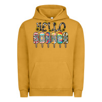 Pigment Peanut Butter name vibrant summer greeting with popsicles Urban Hoodie - CowhideDigitalArt