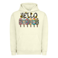 Pigment Pistachio name vibrant summer greeting with popsicles Urban Hoodie - CowhideDigitalArt