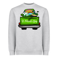 Heather Grey St Patrick's Day Truck Heavyweight Sweatshirt - Bettercallsaul