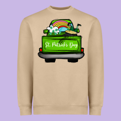 St Patrick's Day Truck Heavyweight Sweatshirt Designed By Bettercallsaul