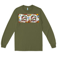 Army Green When You're Dead Inside But It's Christmas Hippie Skeleton Santa Long Sleeve Tee - Artiststas