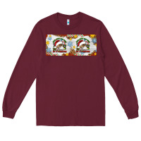 Burgundy When You're Dead Inside But It's Christmas Hippie Skeleton Santa Long Sleeve Tee - Artiststas