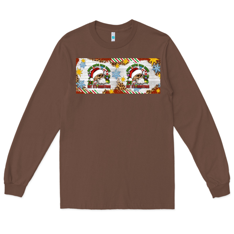 When You're Dead Inside But It's Christmas Hippie Skeleton Santa Long Sleeve Tee by Artiststas | Teevron