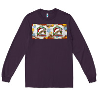 Plum When You're Dead Inside But It's Christmas Hippie Skeleton Santa Long Sleeve Tee - Artiststas