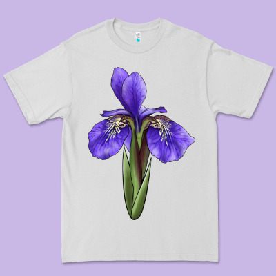 Iris Flower Illustrations Premium Tee Designed By Lillyallendesigns