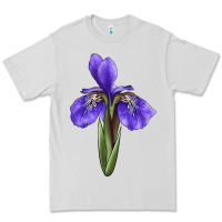 Dove Grey Iris Flower Illustrations Premium Tee - LillyAllenDesigns