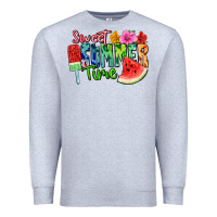 Heather Grey Sweet summer time Premium Sweatshirt - FaDigitalArtStudio