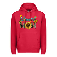 Cardinal Blessed mom sunflower butterfly mother's day Premium Hoodie - HowdyJamesFarm