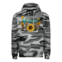 Slate Camo Blessed mom sunflower butterfly mother's day Premium Hoodie - HowdyJamesFarm