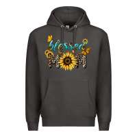 Smoke Blessed mom sunflower butterfly mother's day Premium Hoodie - HowdyJamesFarm