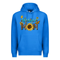 True Royal Blessed mom sunflower butterfly mother's day Premium Hoodie - HowdyJamesFarm