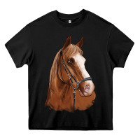 Black horse portrait Heavy Core Tee - Artiststas
