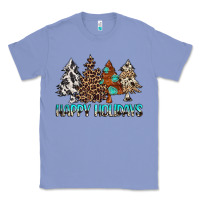 Colony Blue Happy Holidays Trees Classic Tee - MaliasSmallBusiness