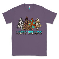 Lavender Happy Holidays Trees Classic Tee - MaliasSmallBusiness