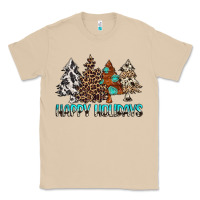 Mushroom Happy Holidays Trees Classic Tee - MaliasSmallBusiness