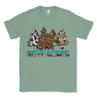 Sage Happy Holidays Trees Classic Tee - MaliasSmallBusiness