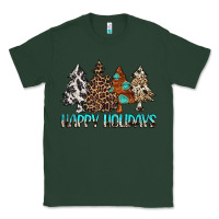 Sports Green Happy Holidays Trees Classic Tee - MaliasSmallBusiness