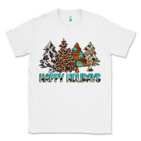 White Happy Holidays Trees Classic Tee - MaliasSmallBusiness