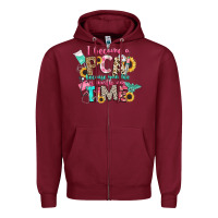 Burgundy i became a cna because your life is worth my time Zipper Hoodie - CowGirlArtShop