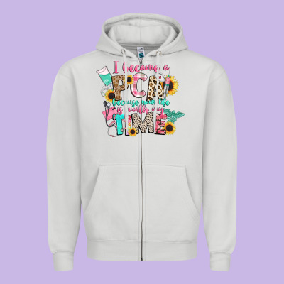 I Became A Cna Because Your Life Is Worth My Time Zipper Hoodie Designed By Cowgirlartshop