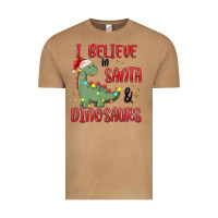 Vintage Camel i believe in santa & dinosaurs Vintage Tee - MaliasSmallBusiness
