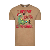 Vintage Coffee i believe in santa & dinosaurs Vintage Tee - MaliasSmallBusiness