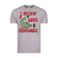 Vintage Zinc i believe in santa & dinosaurs Vintage Tee - MaliasSmallBusiness