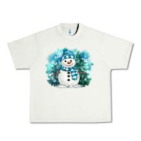 Pistachio winter snowman Urban Heavy Tee - MaliasSmallBusiness