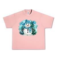 Salmon winter snowman Urban Heavy Tee - MaliasSmallBusiness