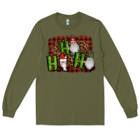 Army Green ho ho ho gnomes christmas Long Sleeve Tee - RanaPortraitStore