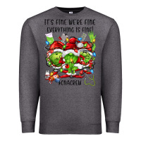 Charcoal Heather its fine were fine everything is fine cnacrew Premium Sweatshirt - FaDigitalArtStudio