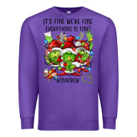 Purple its fine were fine everything is fine cnacrew Premium Sweatshirt - FaDigitalArtStudio