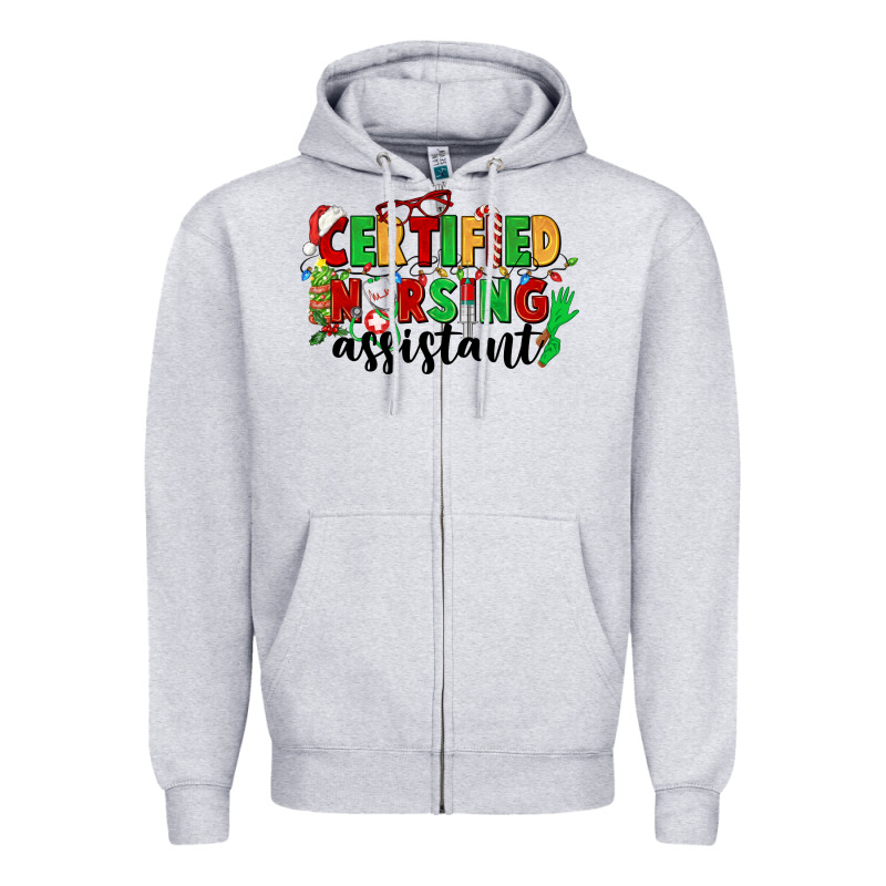 Certified Nursing Assistant Zipper Hoodie by CowGirlArtShop | Teevron