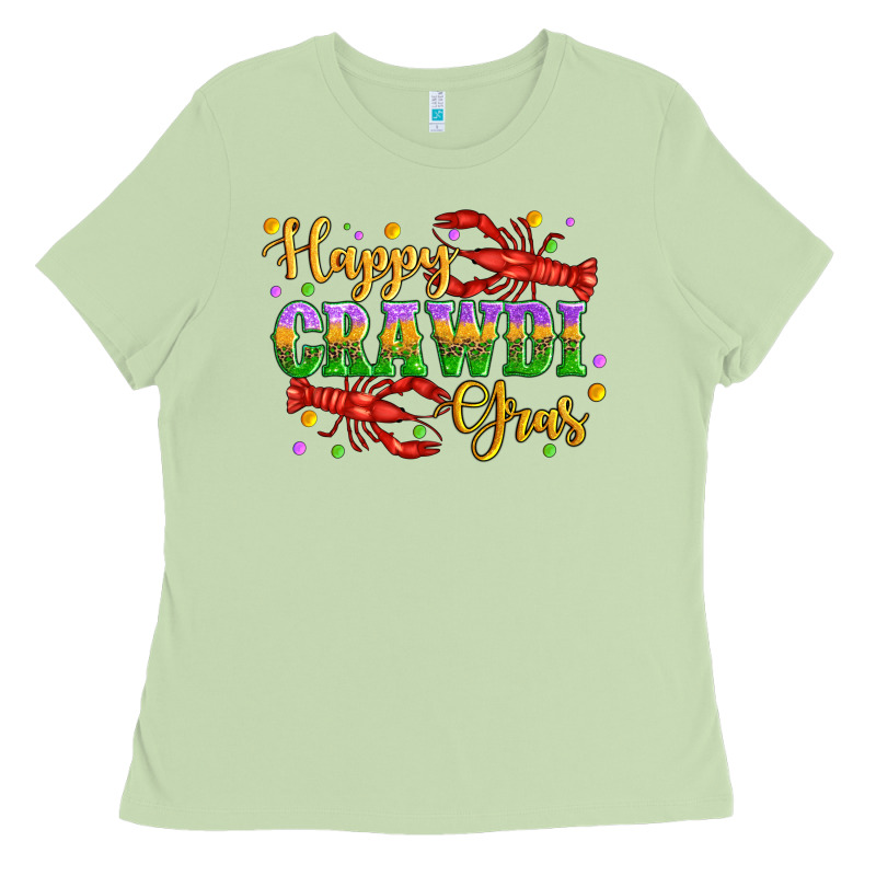 Happy Crawdi Gras With Crawfish Ladies Tee by Artiststas | Teevron