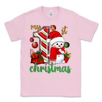 Bubblegum Pink My 1st. Christmas with cute snowman Classic Tee - NancyCooperArtShop