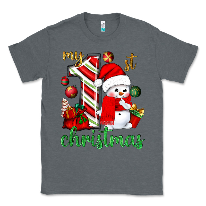 My 1st. Christmas With Cute Snowman Classic Tee by NancyCooperArtShop | Teevron