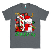 Charcoal Heather My 1st. Christmas with cute snowman Classic Tee - NancyCooperArtShop