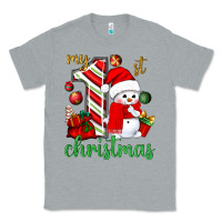 Heather Grey My 1st. Christmas with cute snowman Classic Tee - NancyCooperArtShop