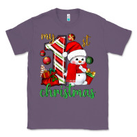 Lavender My 1st. Christmas with cute snowman Classic Tee - NancyCooperArtShop