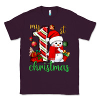 Plum My 1st. Christmas with cute snowman Classic Tee - NancyCooperArtShop