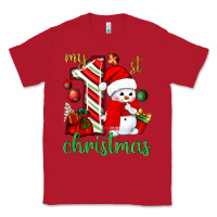 Red My 1st. Christmas with cute snowman Classic Tee - NancyCooperArtShop