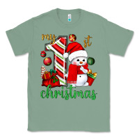 Sage My 1st. Christmas with cute snowman Classic Tee - NancyCooperArtShop