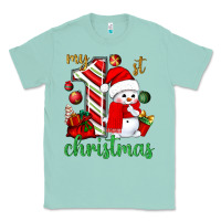 Seafoam My 1st. Christmas with cute snowman Classic Tee - NancyCooperArtShop