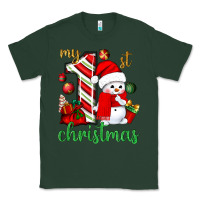 Sports Green My 1st. Christmas with cute snowman Classic Tee - NancyCooperArtShop