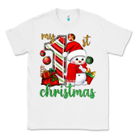 White My 1st. Christmas with cute snowman Classic Tee - NancyCooperArtShop